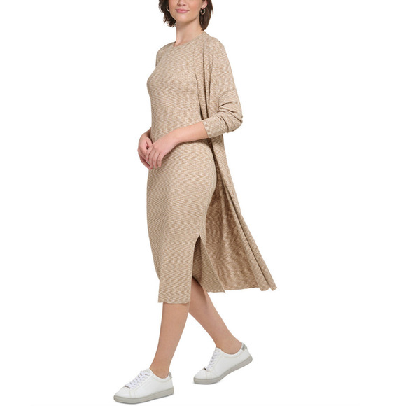 Calvin Klein Jeans Women's Space-Dyed Sleeveless Dress Beige/Cream Small NWT - Picture 12 of 12